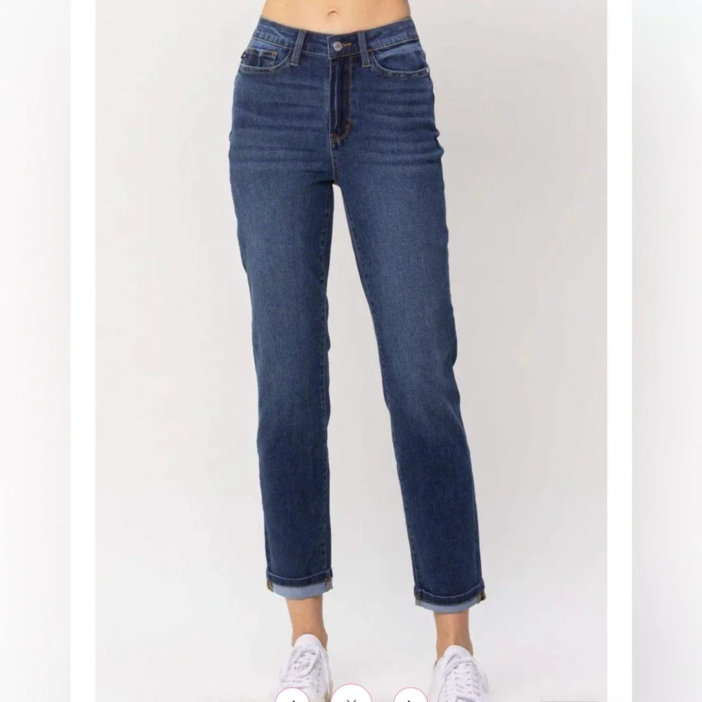 Judy Blue high rise Cool Denim boyfriend denim jeans Size 9 / 29 - Picture 2 of 15